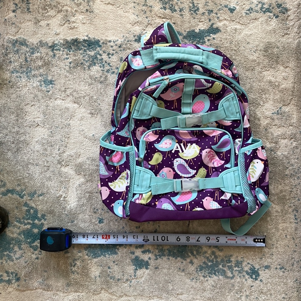 Pottery Barn back pack with name AVA embroidered.  Never used. - Picture 9 of 9